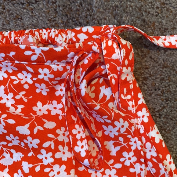 J crew factory poppy orange and white floral skirt XXS nwot - Picture 4 of 5